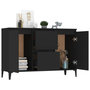 Voir la diapositive 3 : VIDAXL Buffet noir 104x35x70 cm bois d'ingenierie