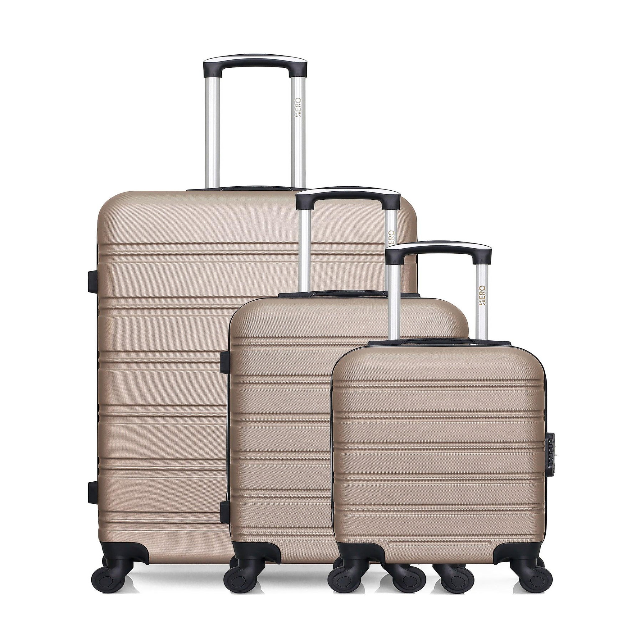 HERO Hero - lot de 3 - valise grand format, valise cabine et valise cabine xxs renoso