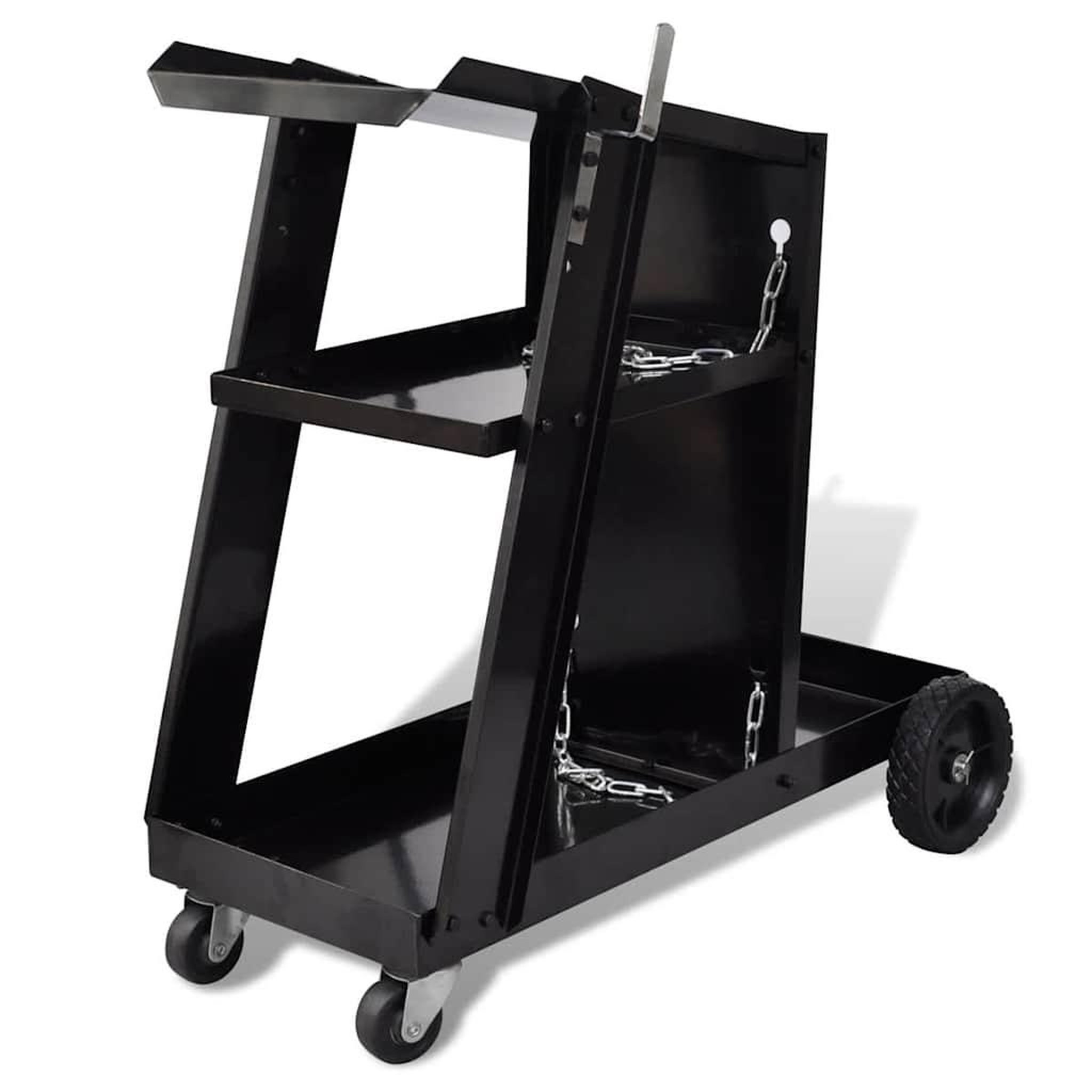 Voir la diapositive 1 : VIDAXL Chariot de soudage avec 3 etageres d'atelier noir