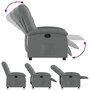 Voir la diapositive 6 : VIDAXL Fauteuil inclinable Gris foncé Tissu