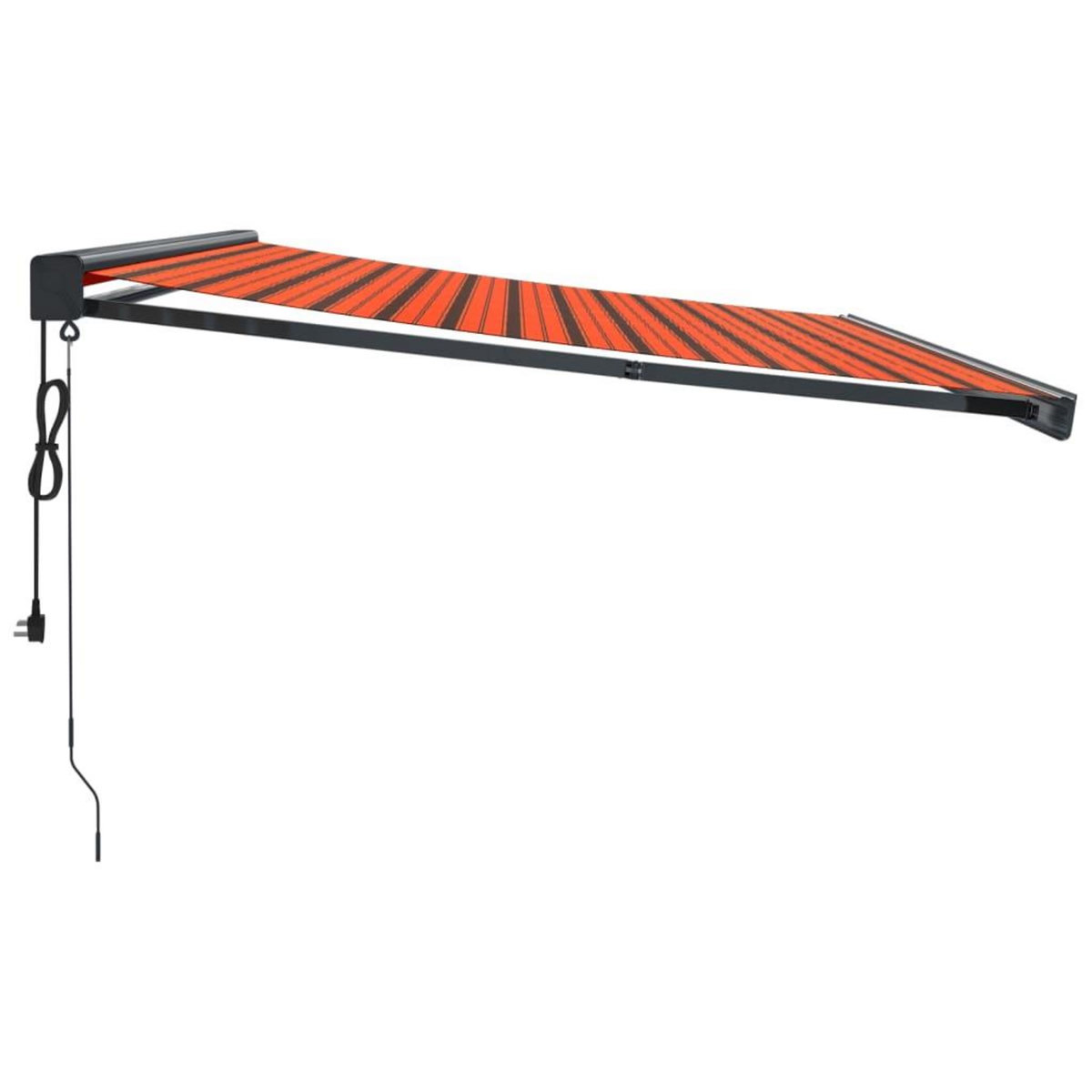 VIDAXL Auvent retractable orange et marron 4,5x3 m tissu et aluminium