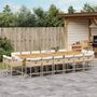 Voir la diapositive 1 : VIDAXL Ensemble a manger de jardin et coussins 17 pcs beige