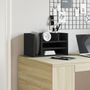 Voir la diapositive 3 : VIDAXL Organisateur de bureau noir 44,5x24x25 cm bois d ingénierie