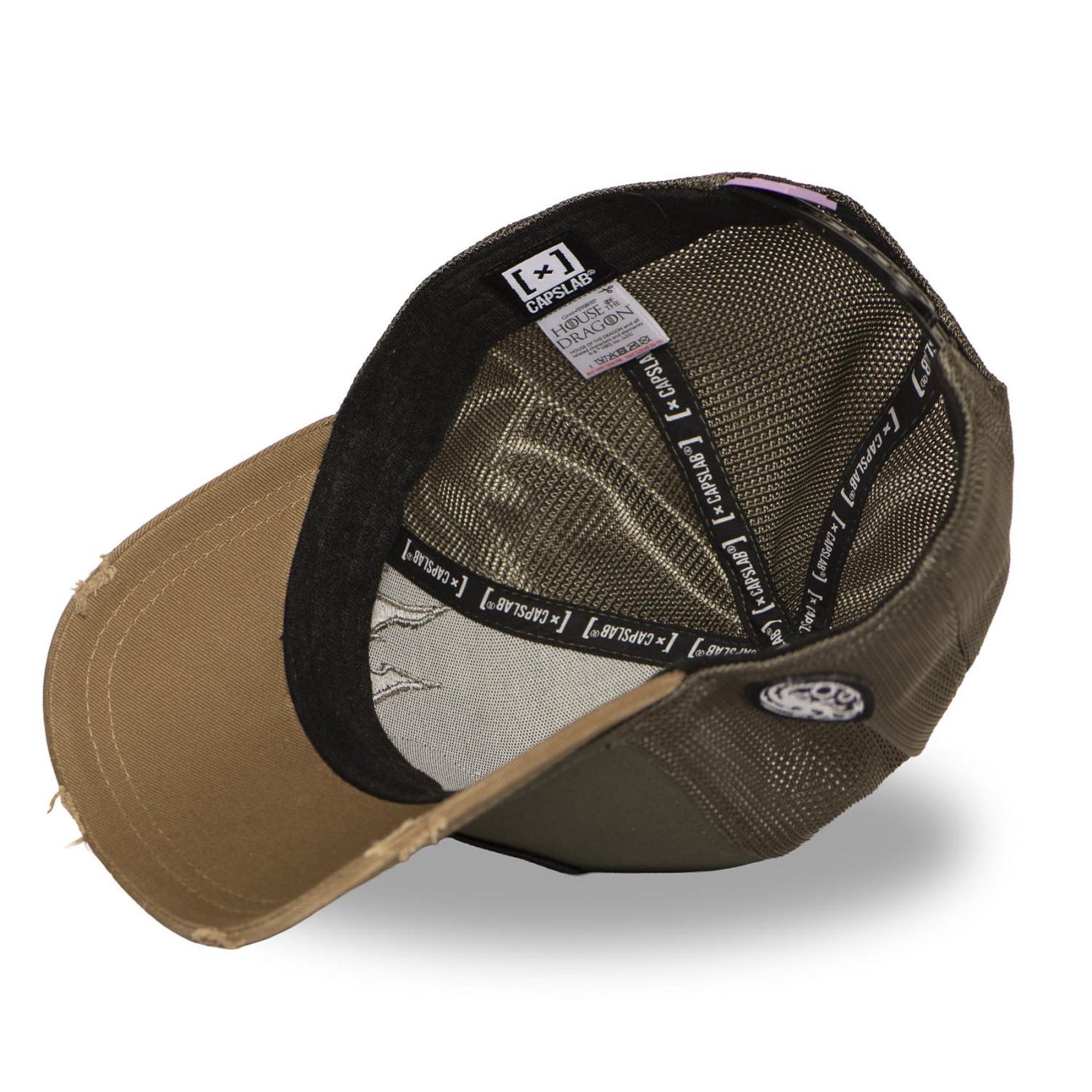 Voir la diapositive 6 : CAPSLAB Casquette trucker premium avec filet et patch House of the Dragons