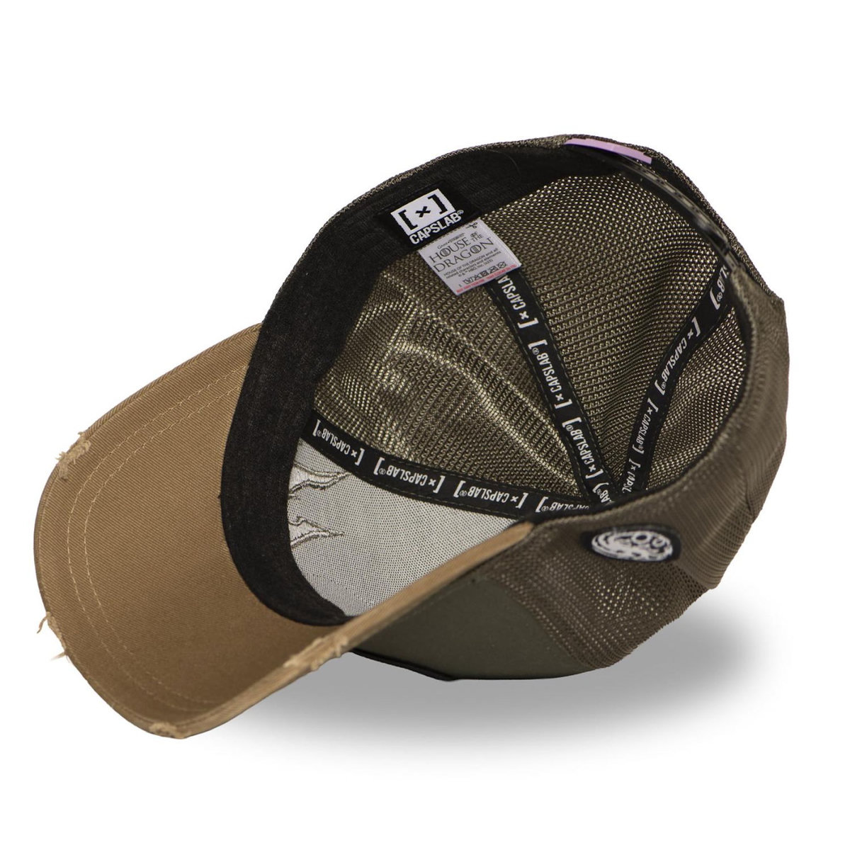 CAPSLAB Casquette trucker premium avec filet et patch House of the Dragons