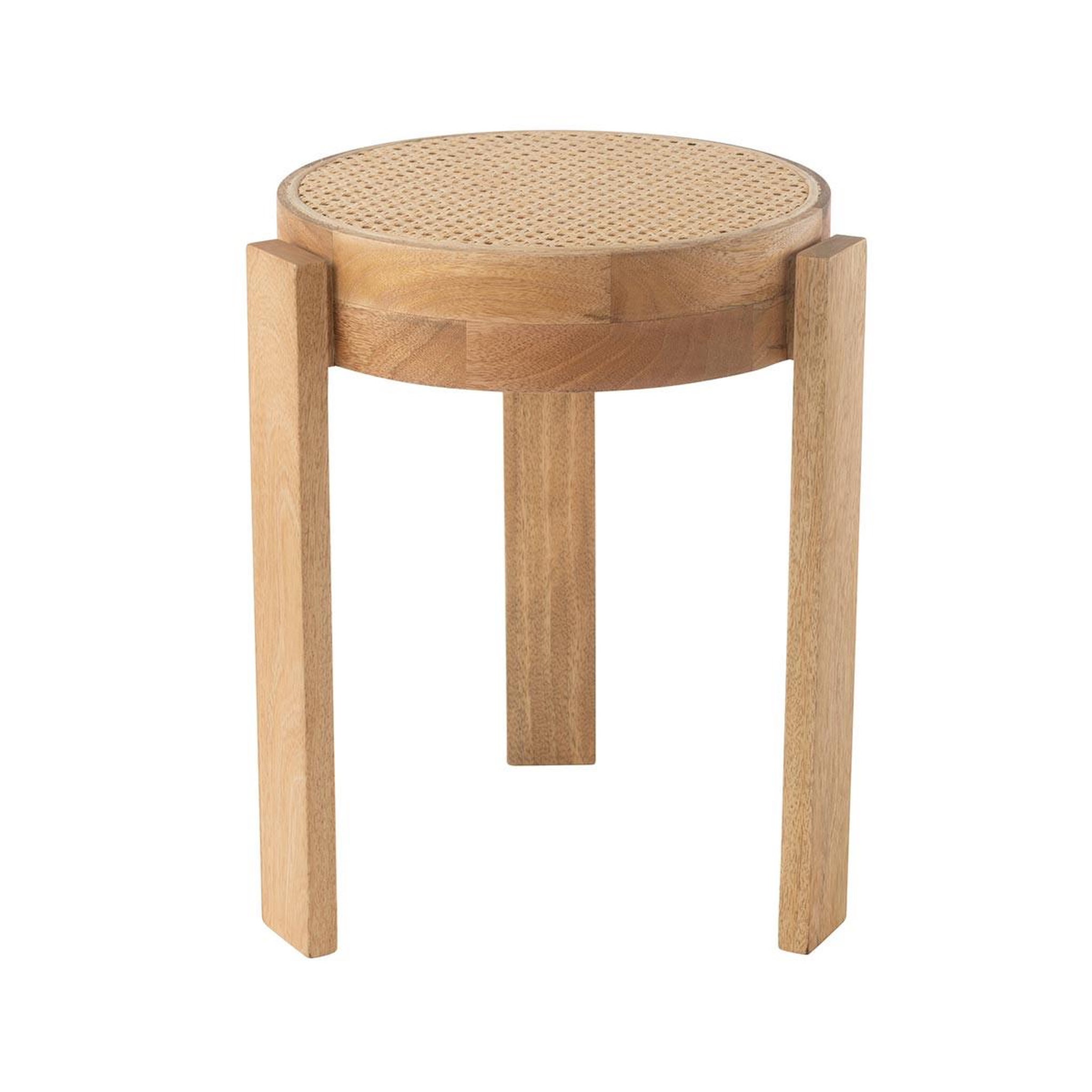 Voir la diapositive 2 : J-LINE Tabouret rond en bois  pune  44cm naturel