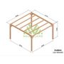 Voir la diapositive 2 : JARDIDECO Pergola en bois lamellé-collé Lille 400 x 400 cm - Maderland