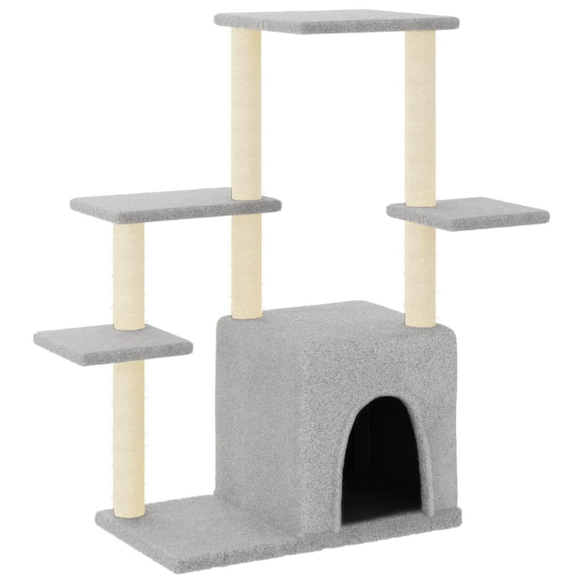 Voir la diapositive 2 : VIDAXL Arbre a chat avec griffoirs en sisal gris clair 97,5 cm