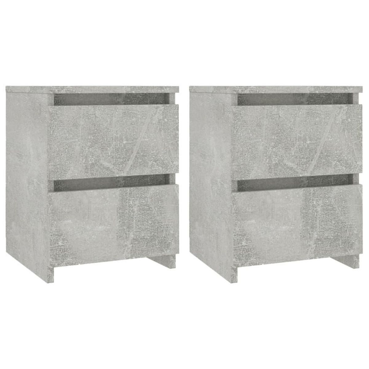 VIDAXL Tables de chevet 2 pcs Gris beton 30x30x40 cm Bois d'ingenierie