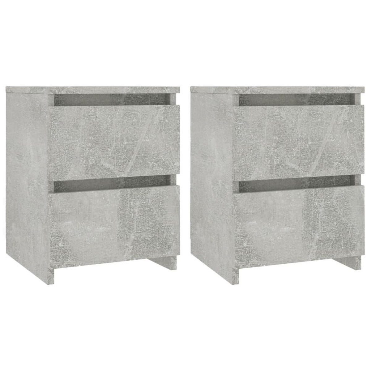 VIDAXL Tables de chevet 2 pcs Gris beton 30x30x40 cm Bois d'ingenierie
