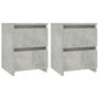 Voir la diapositive 2 : VIDAXL Tables de chevet 2 pcs Gris beton 30x30x40 cm Bois d'ingenierie