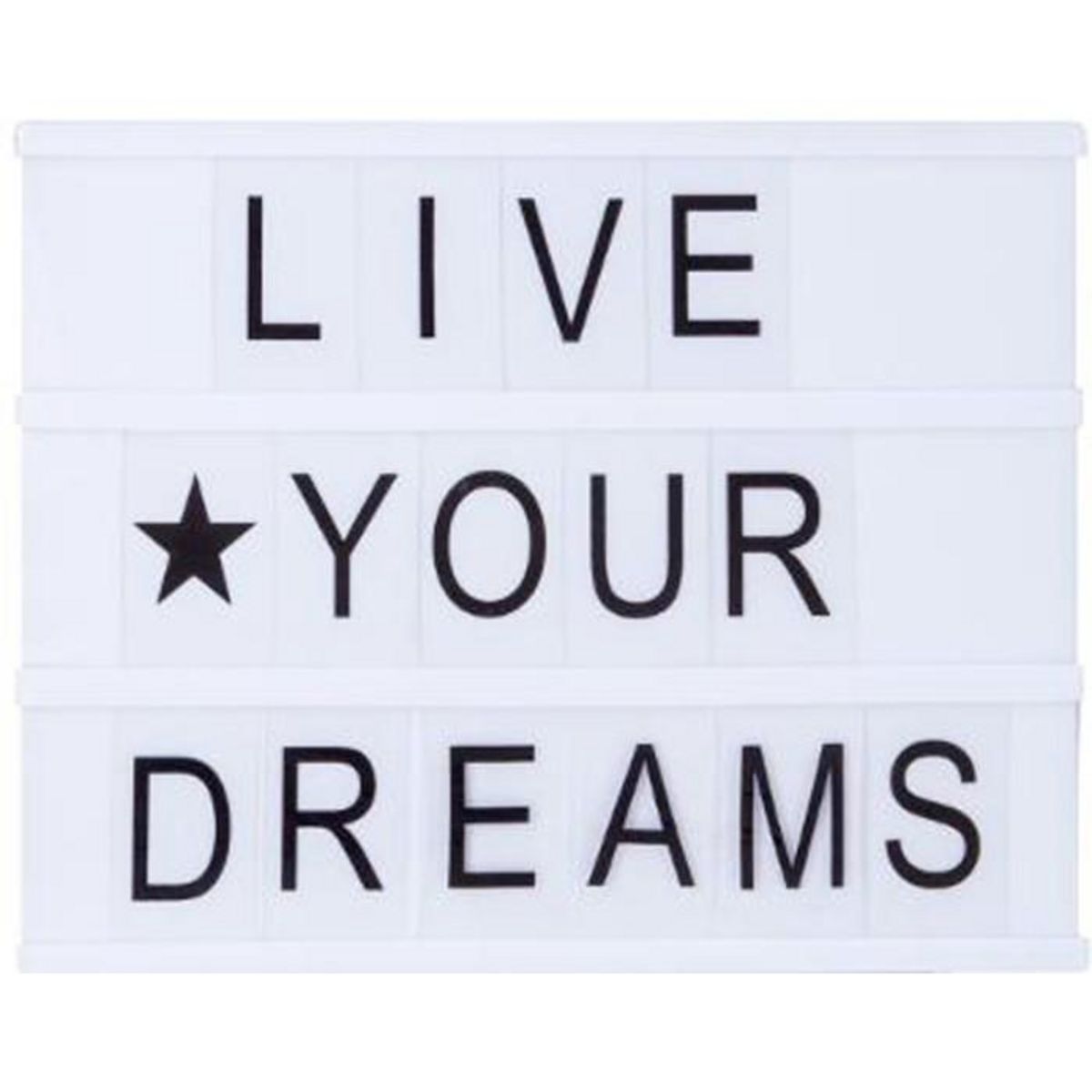 ATMOSPHERA Boîte à Message Lumineuse  Cinéma  30cm Noir