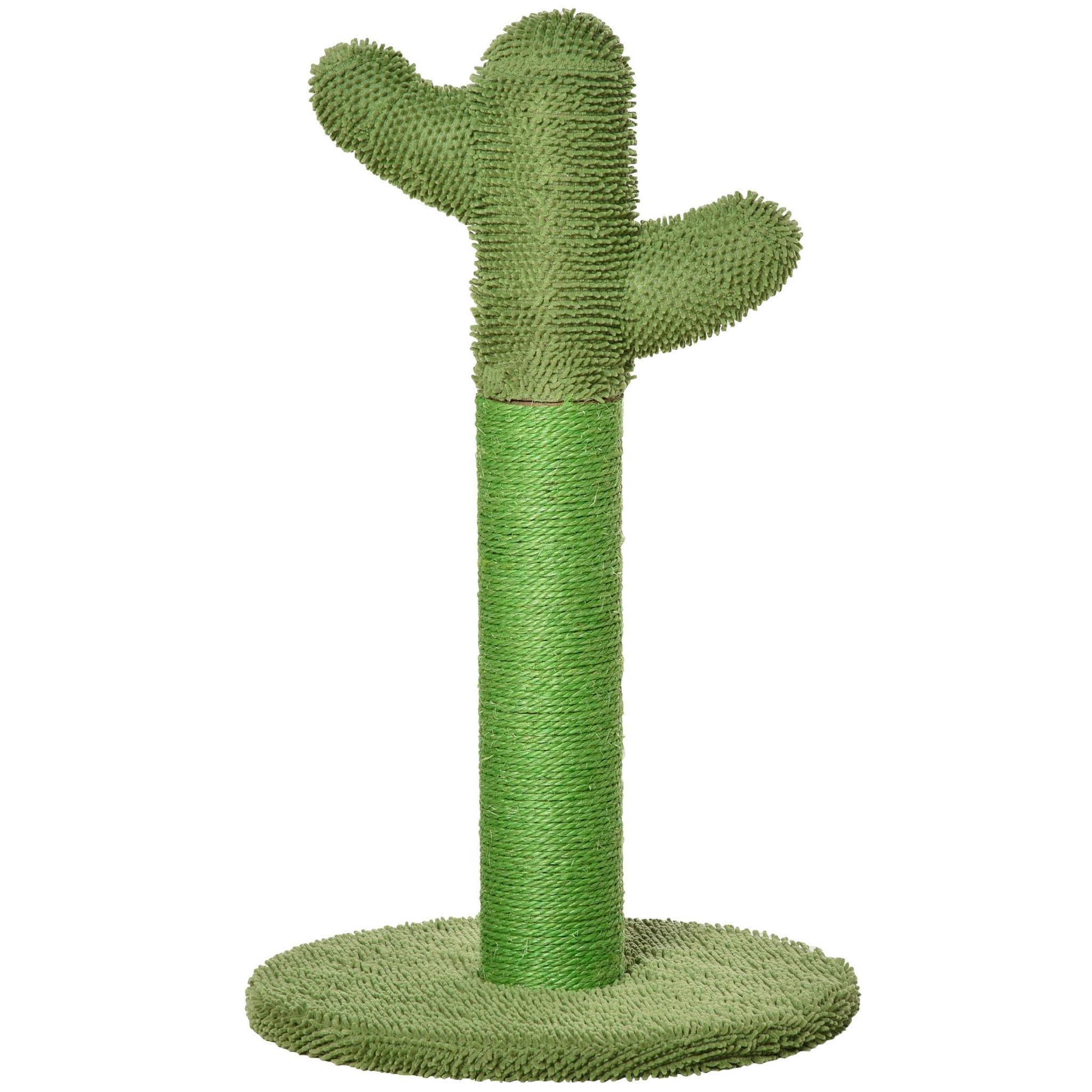 PAWHUT Griffoir chat design cactus h.65 cm sisal polyester vert