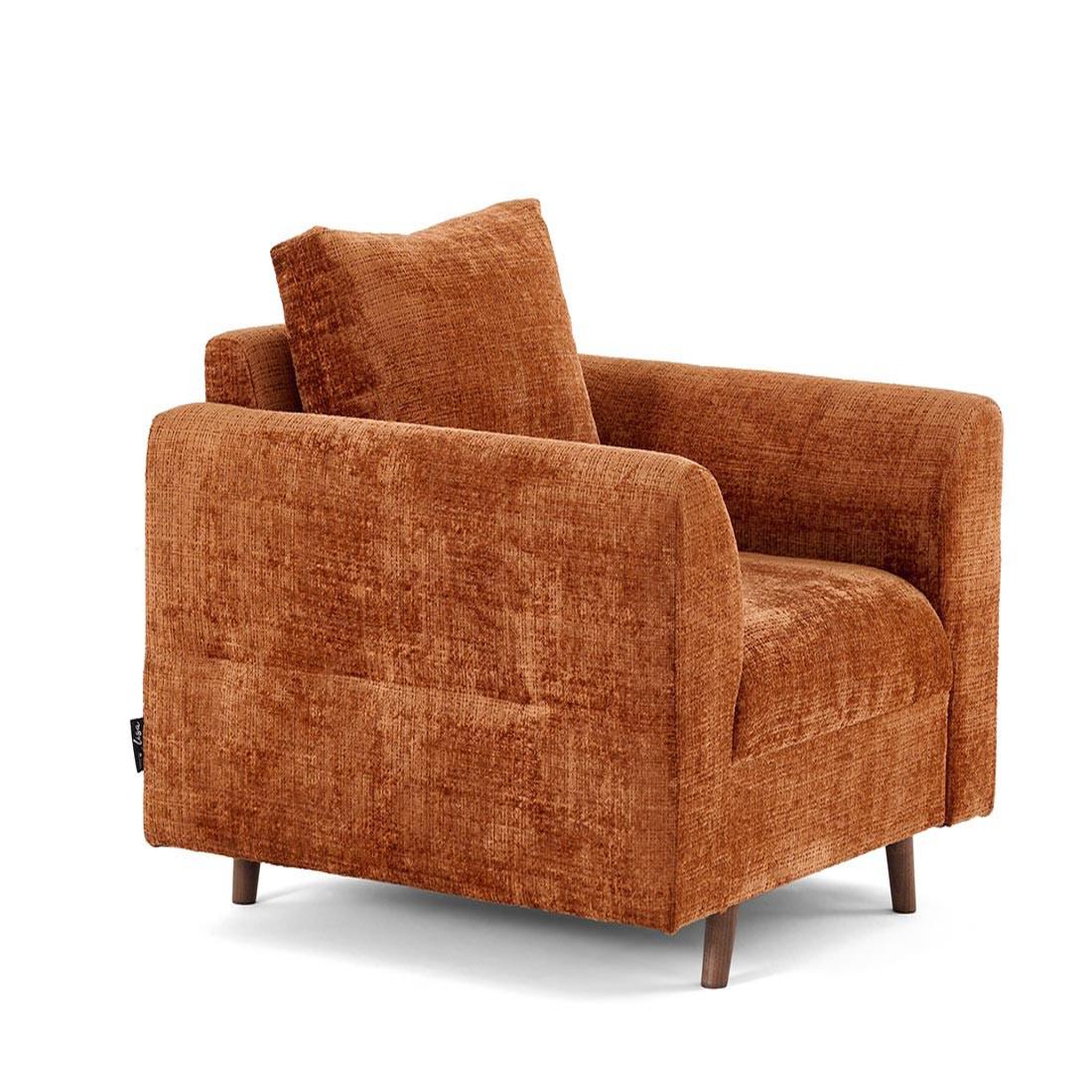 Voir la diapositive 3 : LISA DESIGN Rune - fauteuil en velours texturé