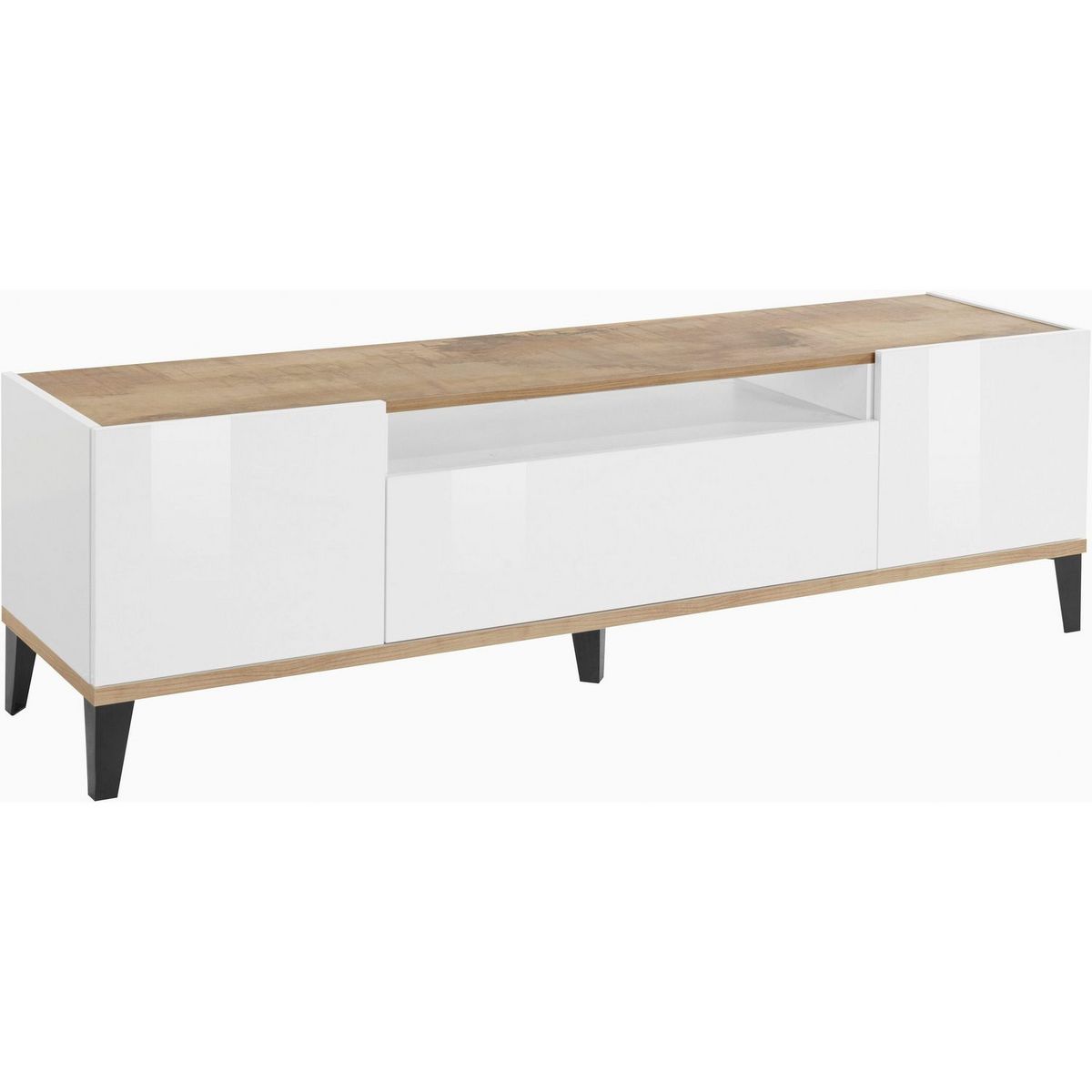 Meuble TV moderne 1 porte 1 tiroir L160cm BARI