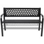 Voir la diapositive 2 : VIDAXL Banc de jardin 118 cm Acier Noir