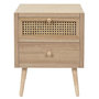 Voir la diapositive 2 : Paris Prix Table de Chevet en Bois 2 Tiroirs  Bessie  50cm Naturel