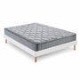 Voir la diapositive 2 : KING OF DREAMS Ensemble Sommier Tapissier et Matelas Latex Soutien Ferme