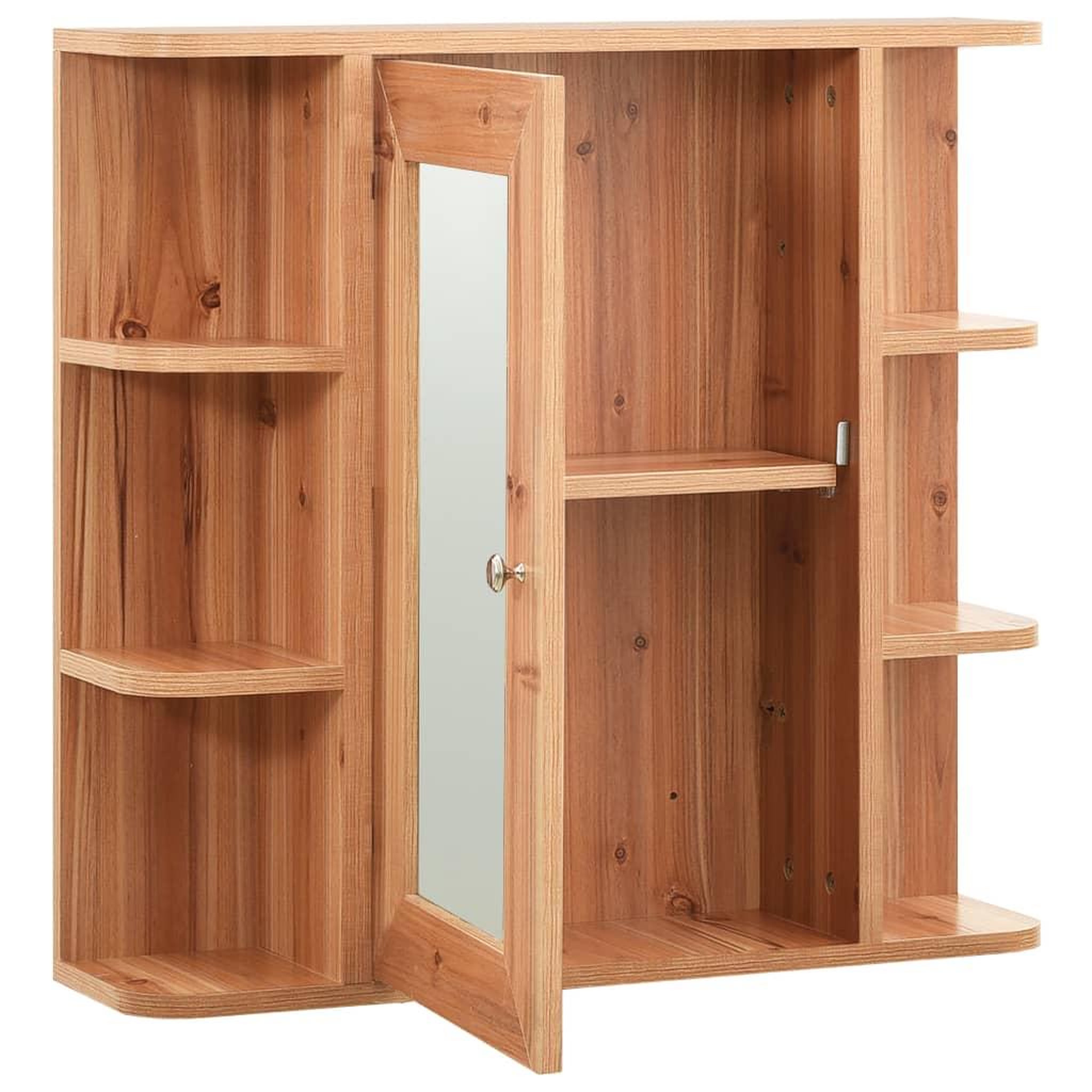 Voir la diapositive 3 : VIDAXL Armoire a miroir de salle de bain Chene 66x17x63 cm MDF