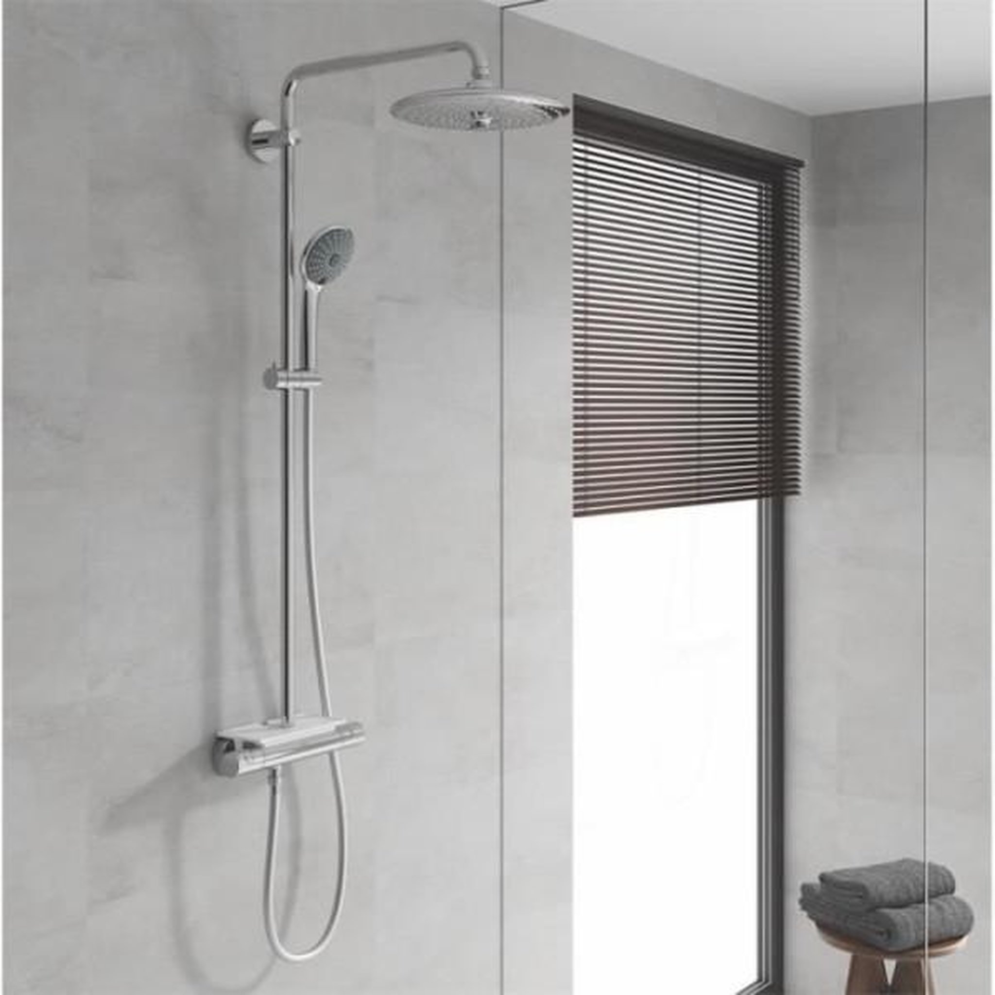 Voir la diapositive 2 : Grohe Grohe - douche de tete vitalio joy 260 - 3 jets - chromé - raccords filetés 1/2 - économie d'eau
