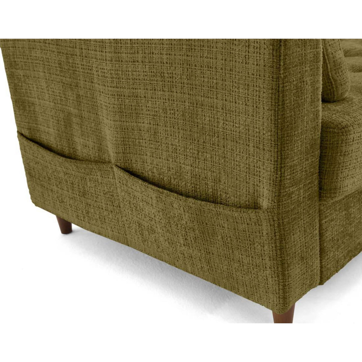 LISA DESIGN Anna - canapé d'angle droit 5 places convertible en velours texturé