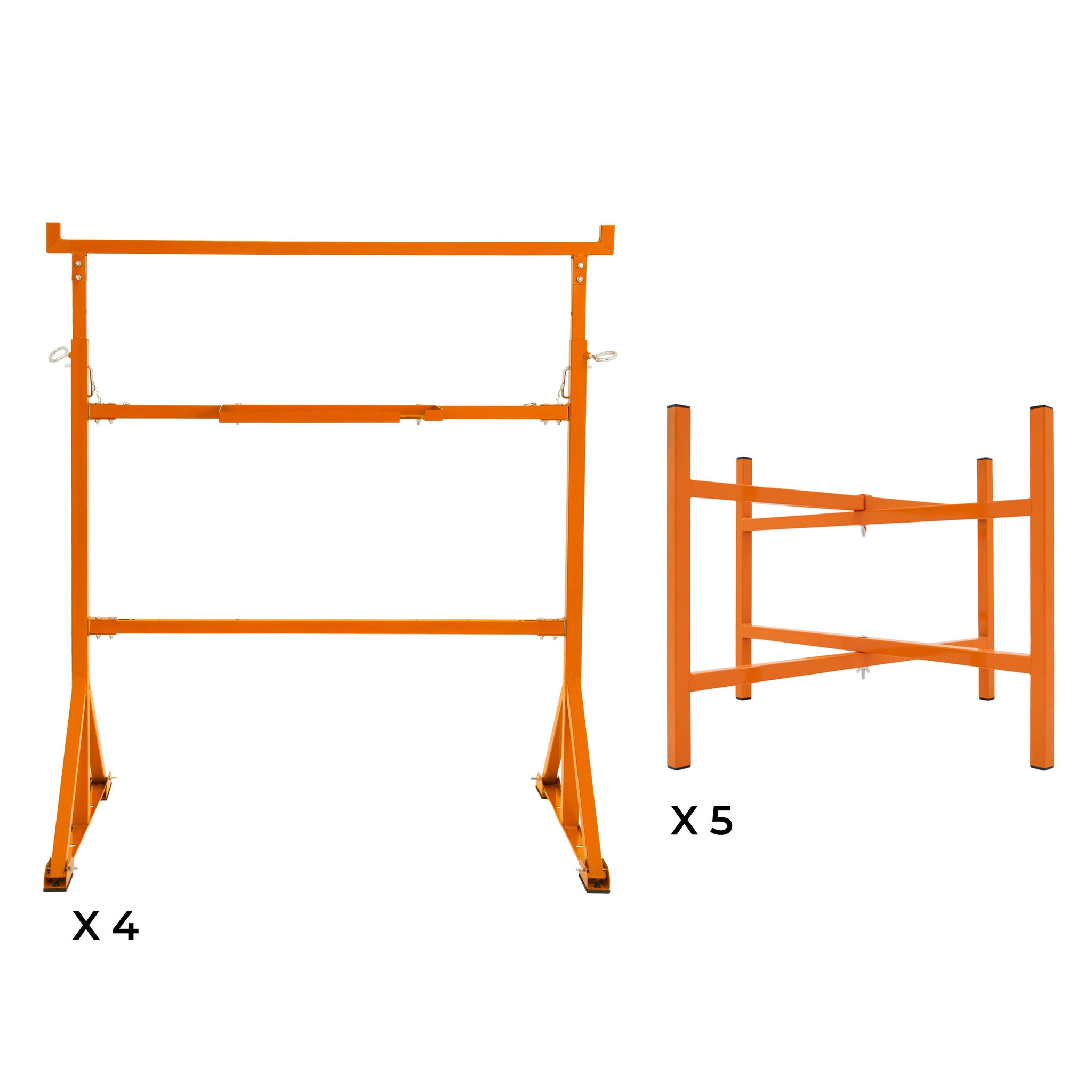 MONSTERSHOP Lot de 4 tréteaux de maçon & 5 supports en x (500 mm)