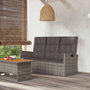 Voir la diapositive 1 : VIDAXL Banc de jardin inclinable et coussins gris 173cm resine tressee