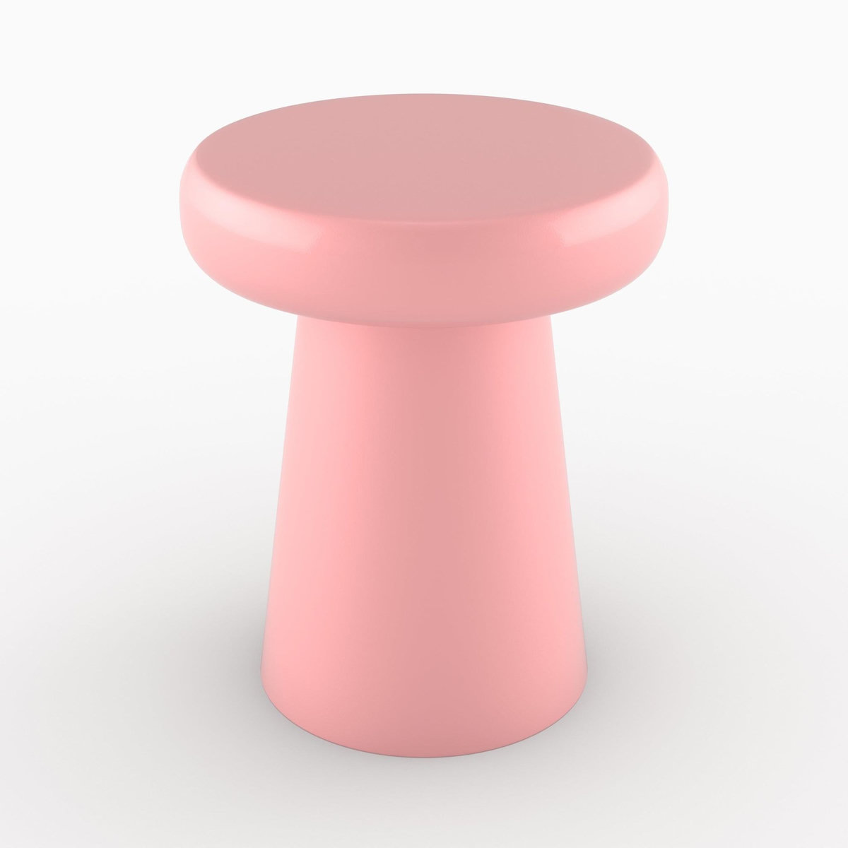 Rendez vous déco Table d'appoint ronde en métal rose D40 cm-Anouk