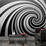 Paris Prix Papier Peint XXL  Black & White Swirl  270x550cm