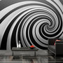 Voir la diapositive 1 : Paris Prix Papier Peint XXL  Black & White Swirl  270x550cm
