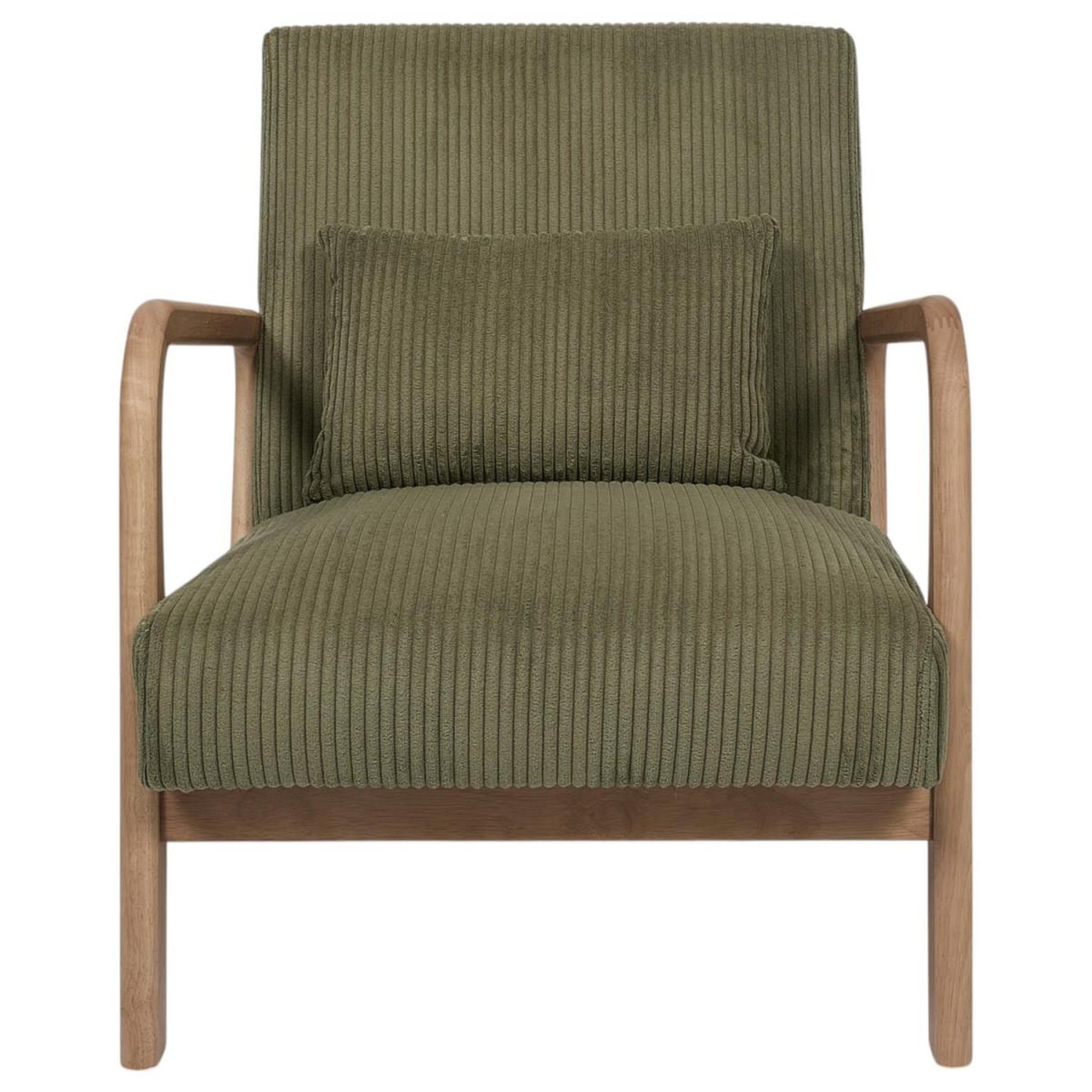 Voir la diapositive 3 : The Home Deco Factory Fauteuil côtelé design  scott  75cm vert