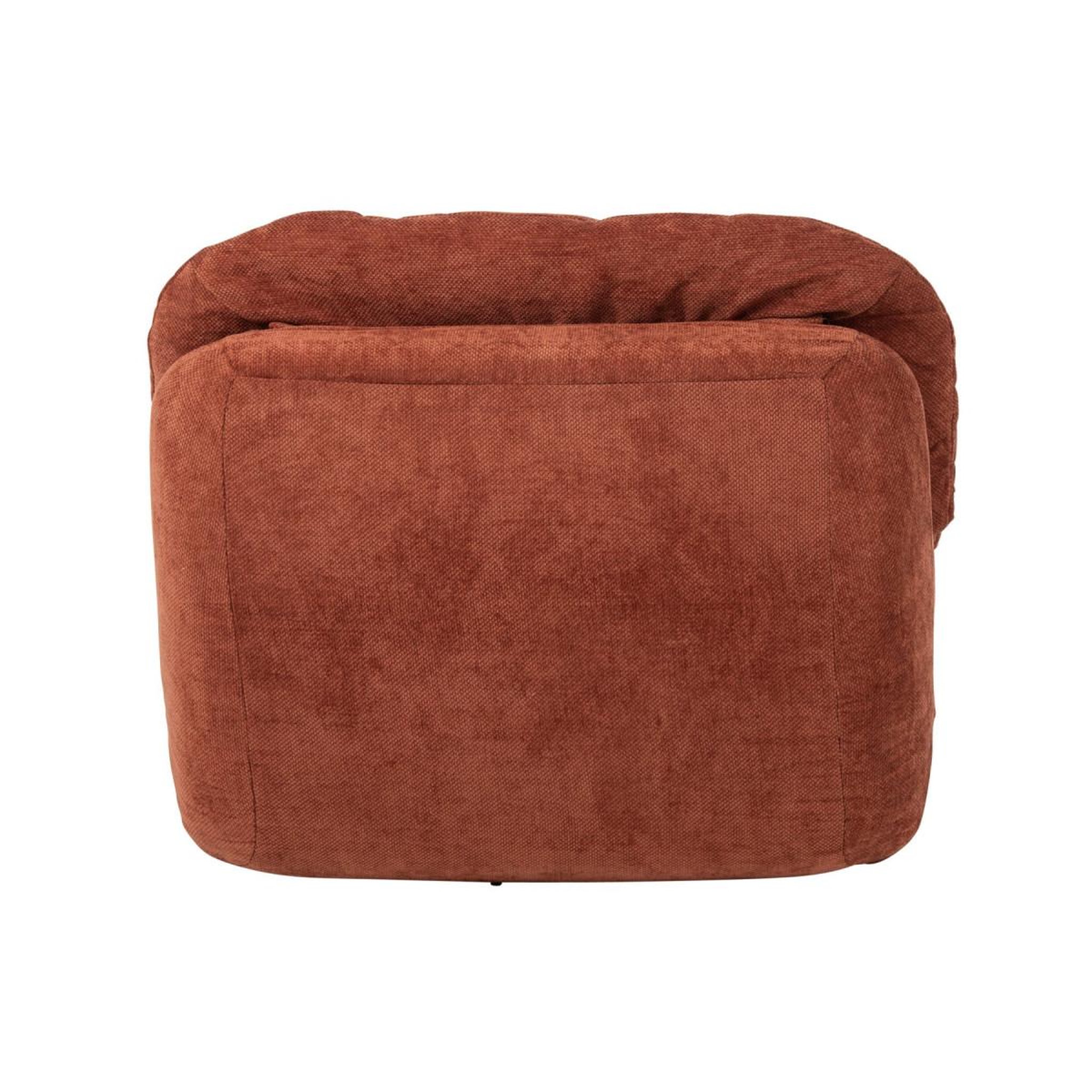 Voir la diapositive 4 : J-LINE Chauffeuse moelleuse  mellow  100cm rouille