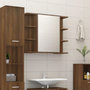 Voir la diapositive 1 : VIDAXL Armoire a miroir de salle de bain Chene brun 80x20,5x64 cm Bois