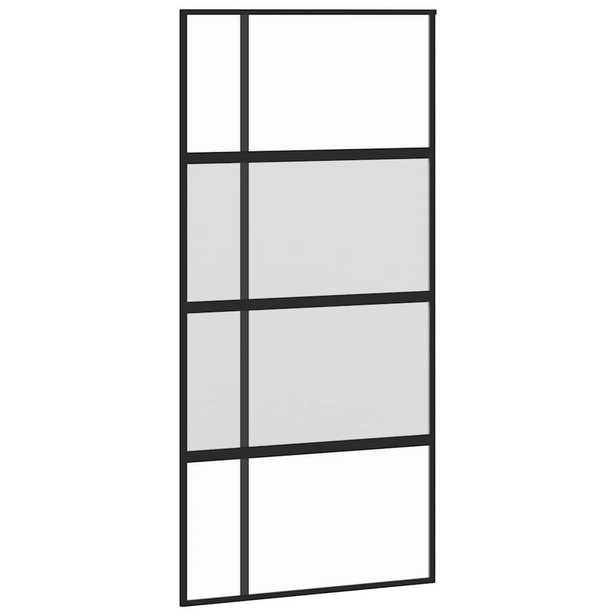 Voir la diapositive 5 : VIDAXL Porte coulissante avec kit de quincaillerie noir 102,5x205 cm