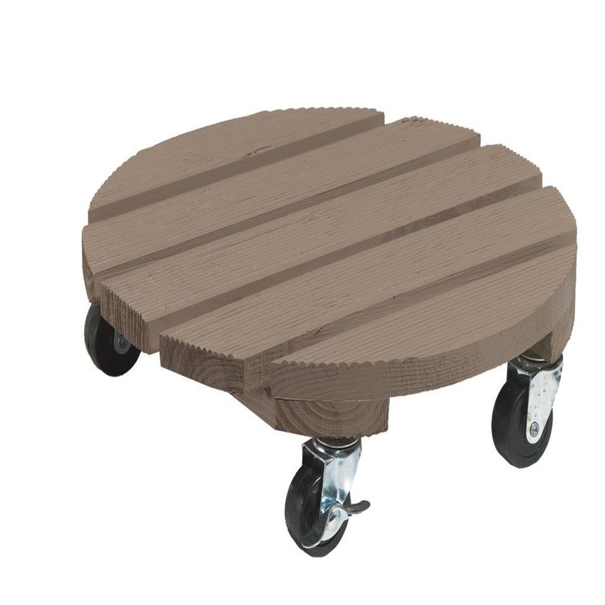 Nortene Support à roulettes bois  flora roll color  - taupe - 40 cm