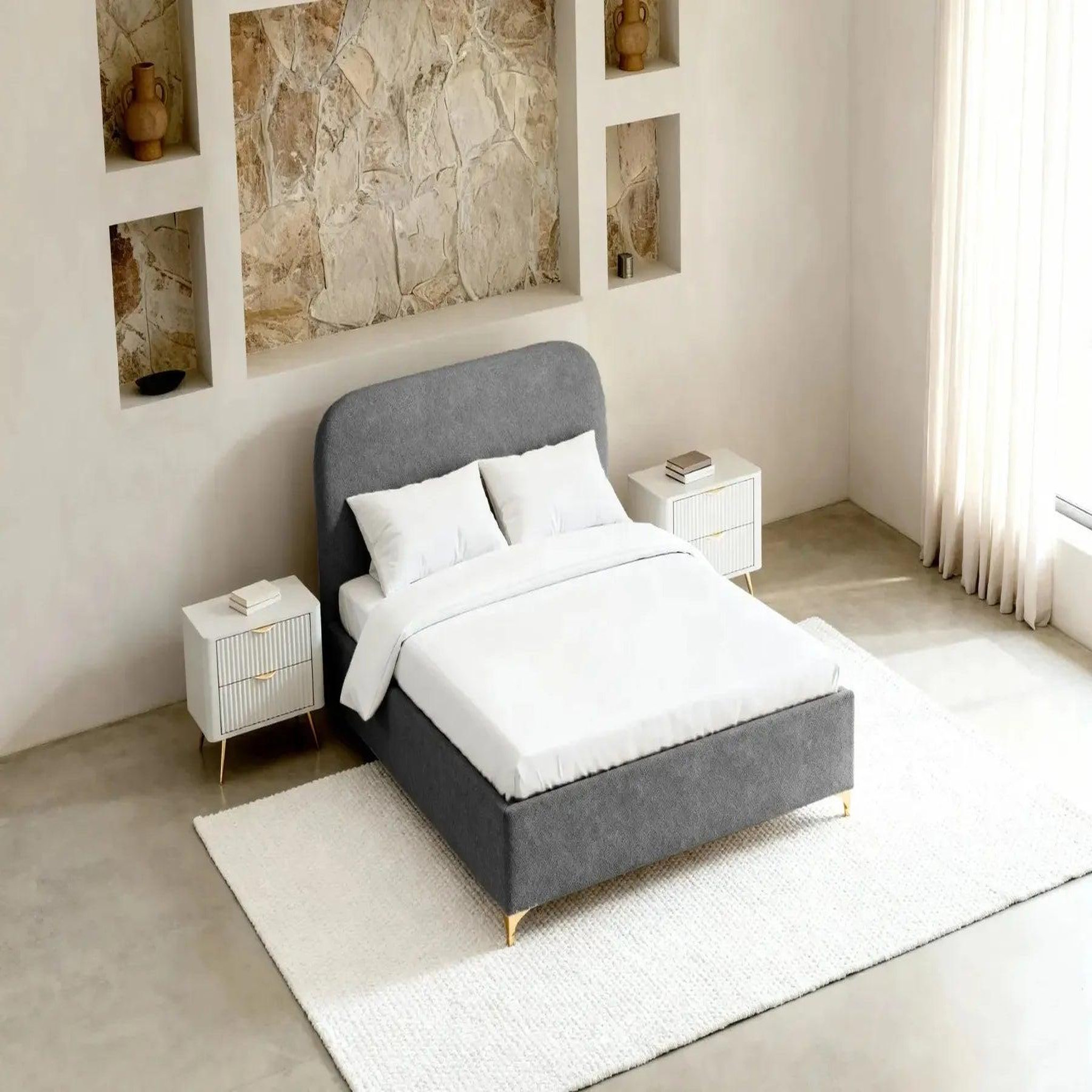 Voir la diapositive 5 : CASANOVA PARIS Charlotte - lit coffre tissu chenille