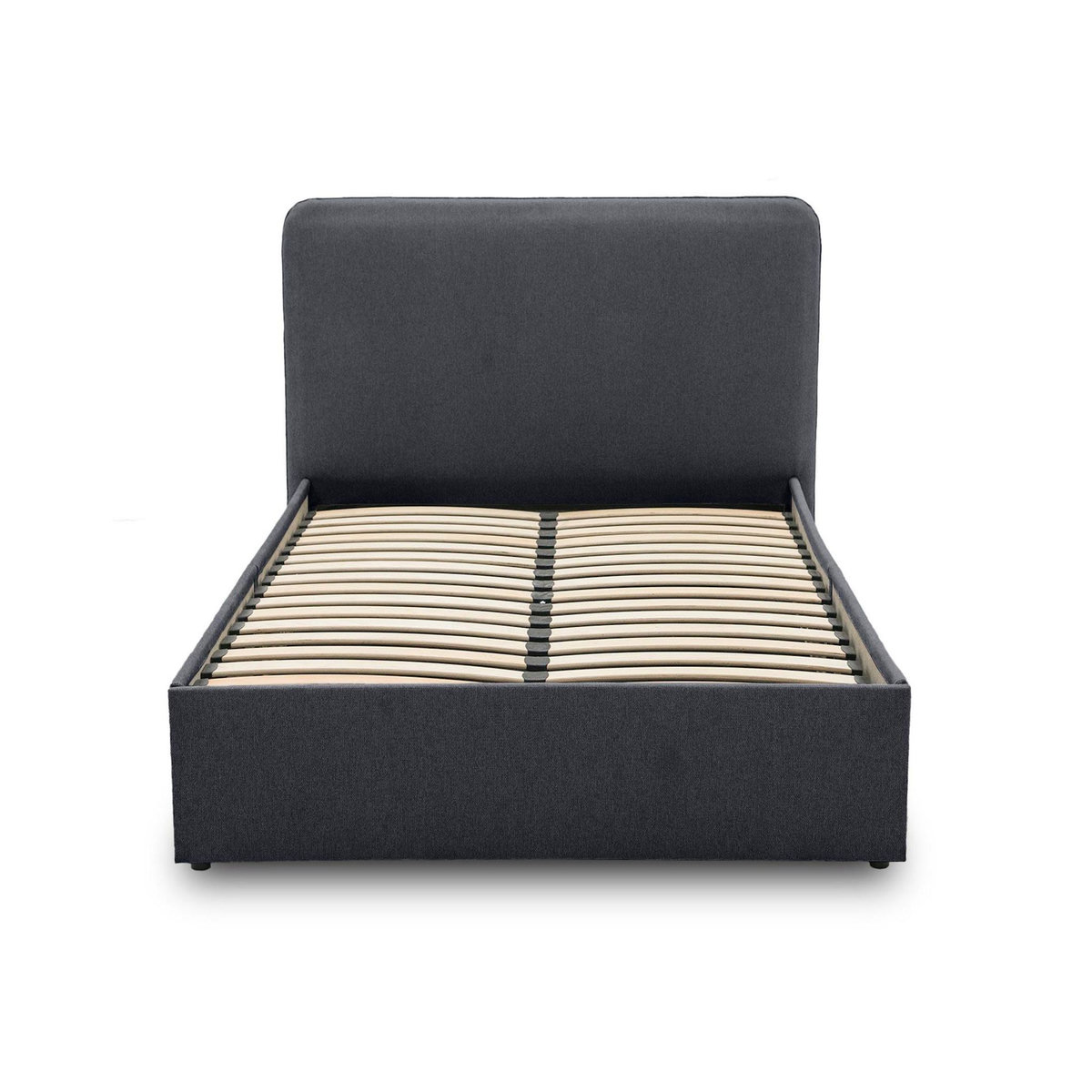 BEST MOBILIER Goyave - lit coffre - 160x200 - en tissu - sommier inclus