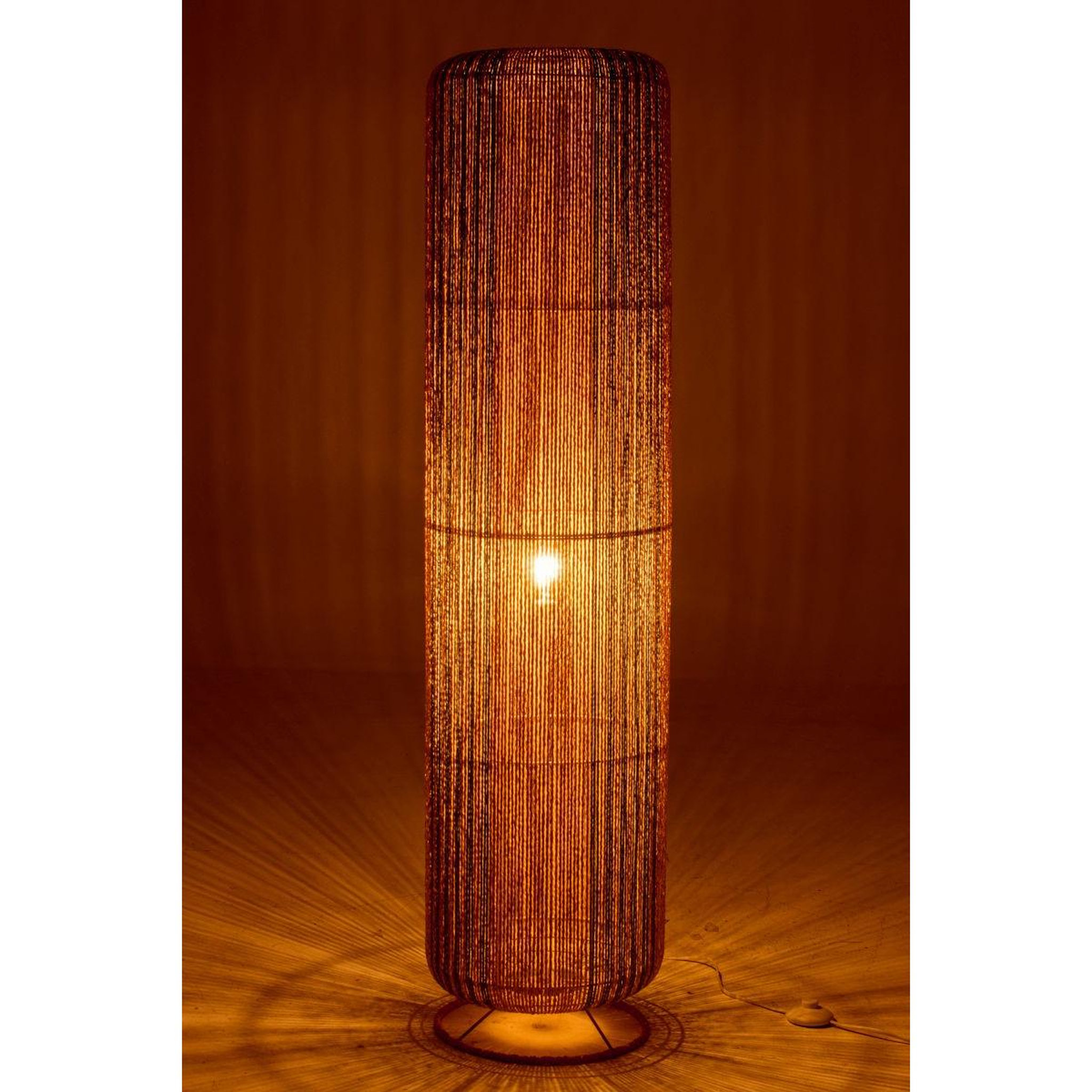 Voir la diapositive 4 : J-LINE Lampadaire corde  chase  138cm turquoise & naturel