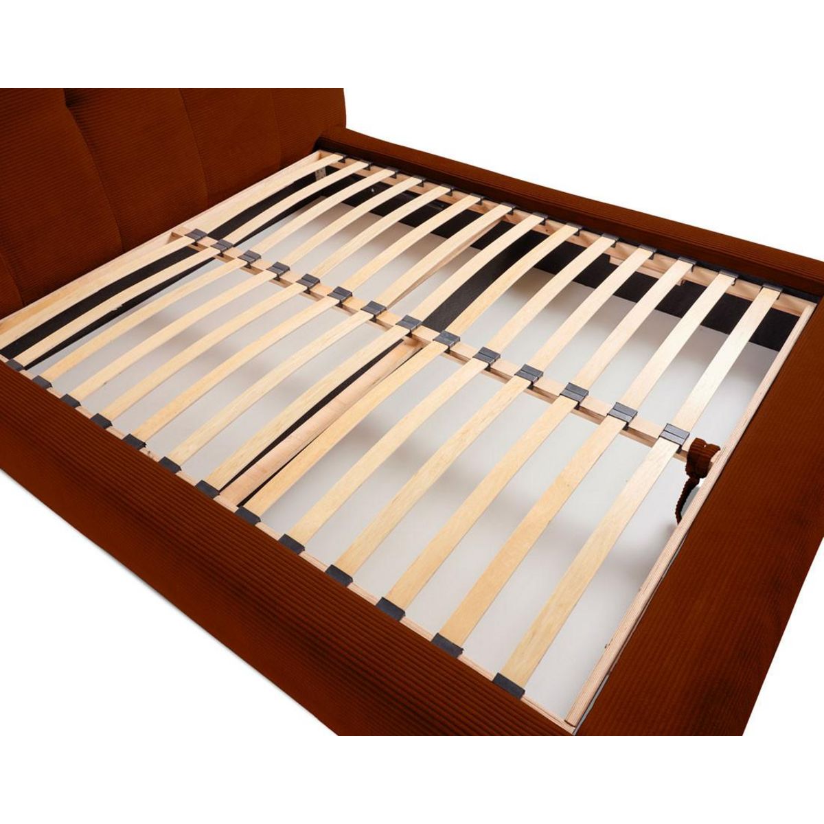 LISA DESIGN Onyx - lit coffre - 160x200 cm - en velours côtelé - sommier inclus