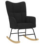 Voir la diapositive 5 : VIDAXL Chaise a bascule avec repose-pied Noir Tissu