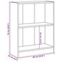 Voir la diapositive 6 : VIDAXL Bibliotheque Gris beton 60x24x76 cm Bois d'ingenierie