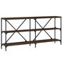 Voir la diapositive 2 : VIDAXL Table console chene marron 160x30x75cm bois d'ingenierie et fer