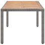 Voir la diapositive 3 : VIDAXL Table de jardin Gris 190x90x75cm Resine tressee et acacia