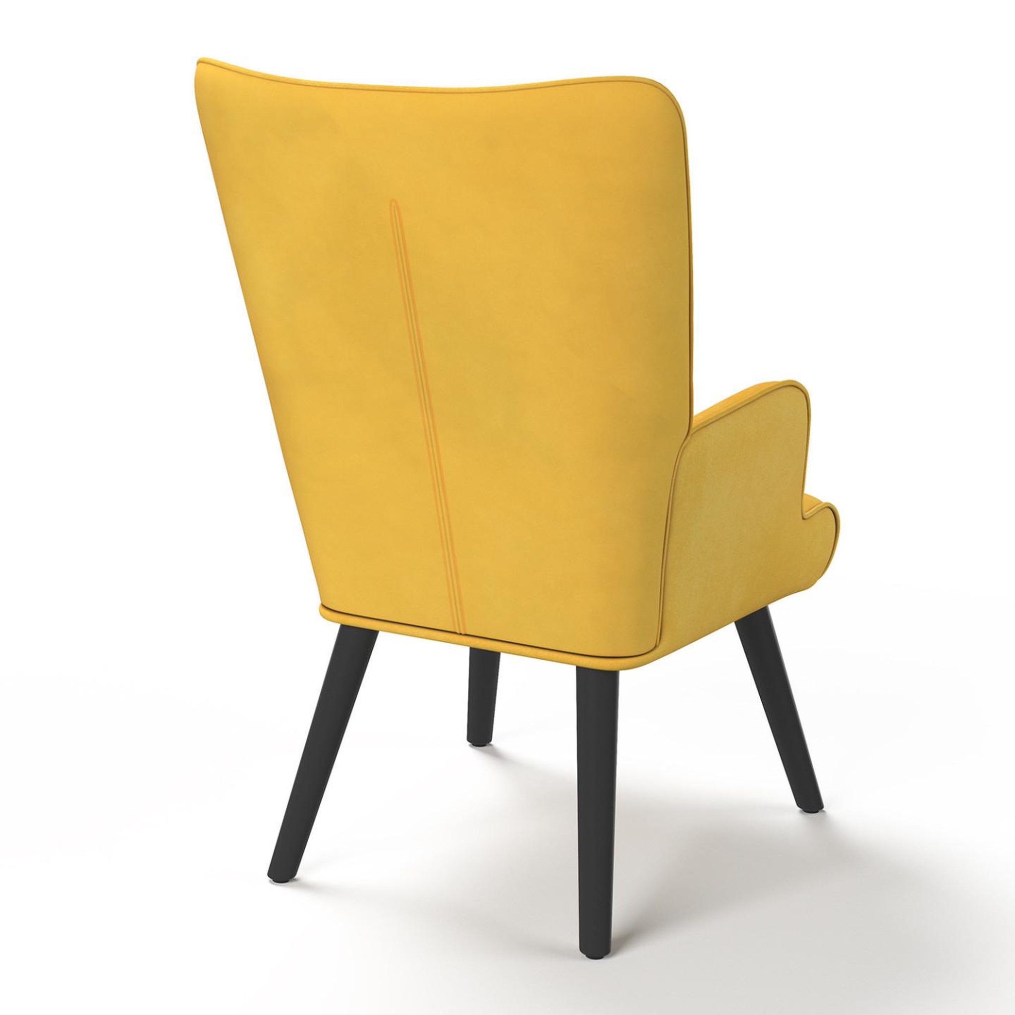 Voir la diapositive 4 : ID MARKET Fauteuil scandinave ania velours jaune