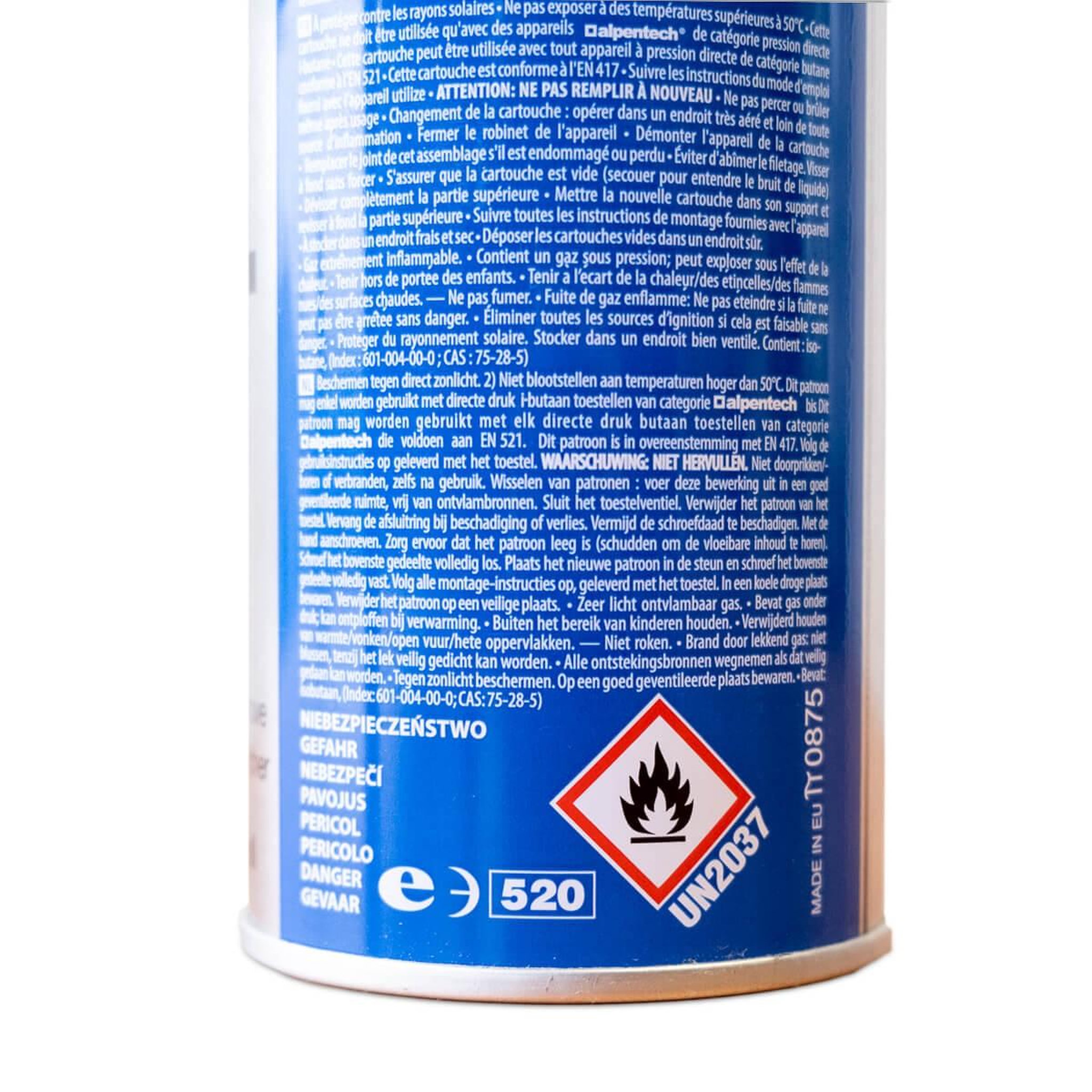 Voir la diapositive 3 : ALPENTECH Pack de 8 cartouches de gaz 250g butane camping butane alpentech