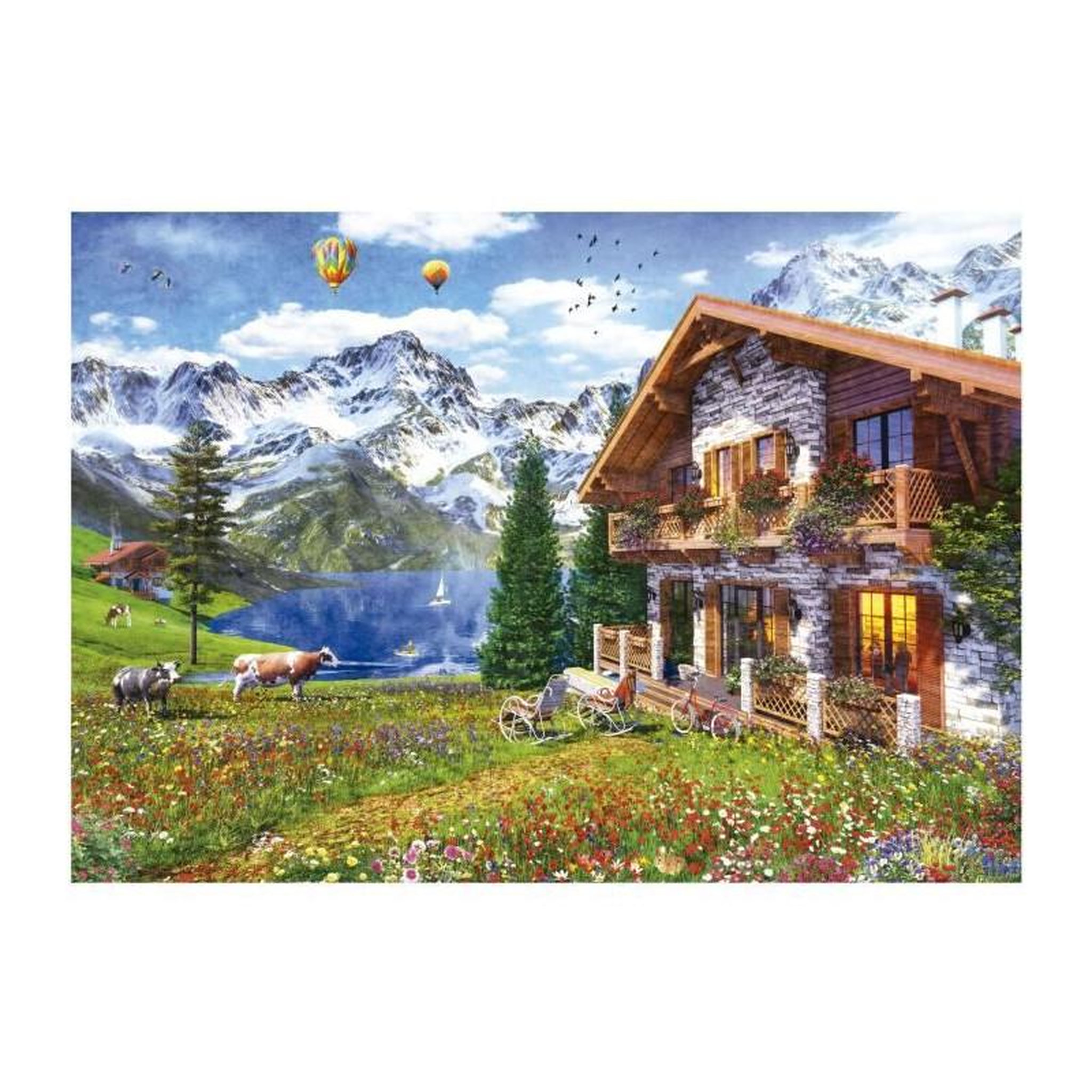 Voir la diapositive 1 : EDUCA CHALET ALPIN - Puzzle de 4000 pieces