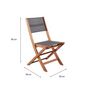 Voir la diapositive 3 : MARKET24 Lot de 2 chaises de jardin en bois d'acacia FSC et assise textilene - 50 x 57 x 90 cm - Gris
