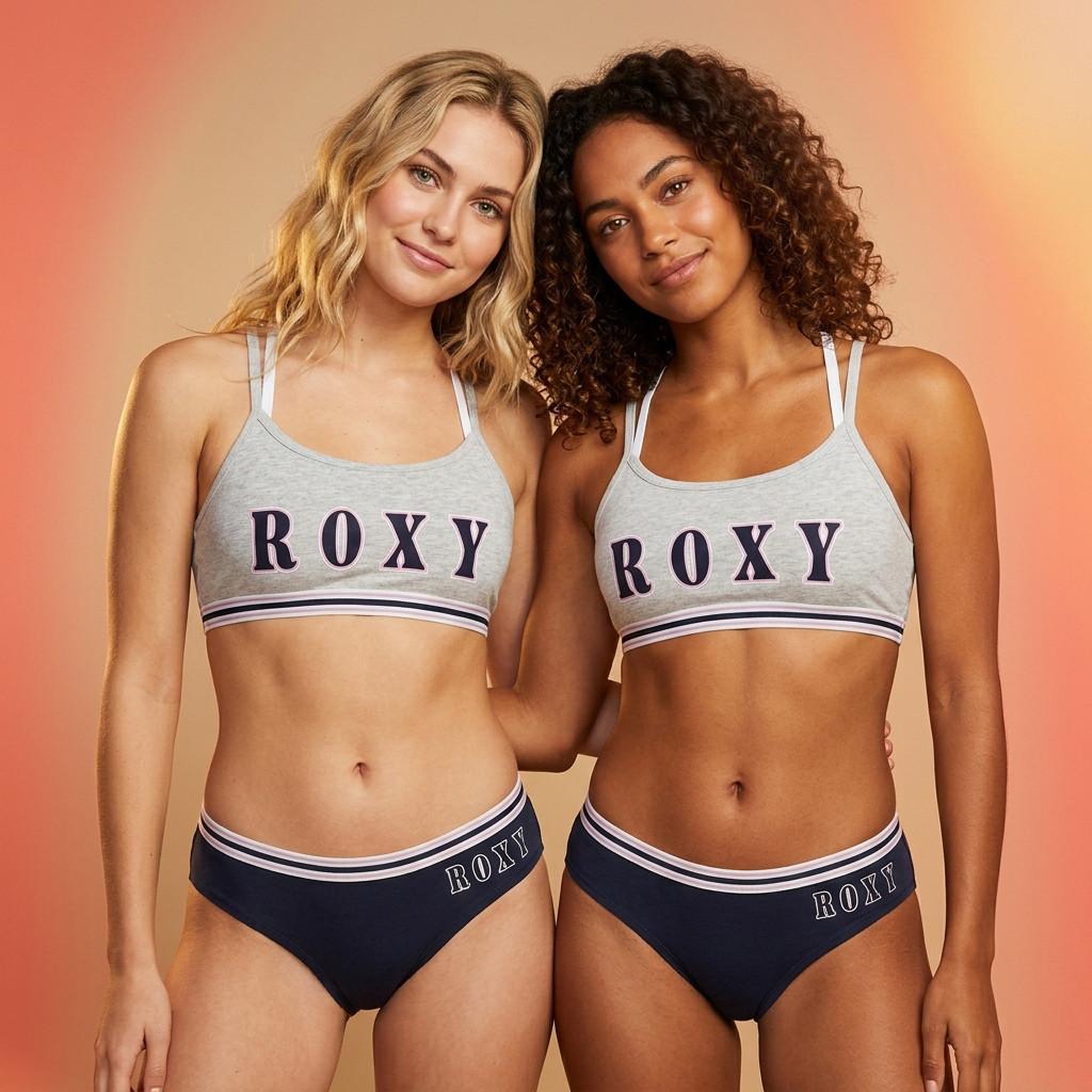 Voir la diapositive 3 : ROXY ROXY Lot 2 Ensembles Fille Brassière Culotte Coton Licence Officielle