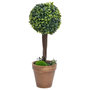 Voir la diapositive 2 : VIDAXL Plantes de buis artificiel 2 pcs avec pots Boule Vert 56 cm