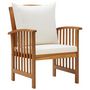 Voir la diapositive 4 : VIDAXL Salon de jardin 5 pcs avec coussins Bois d'acacia solide